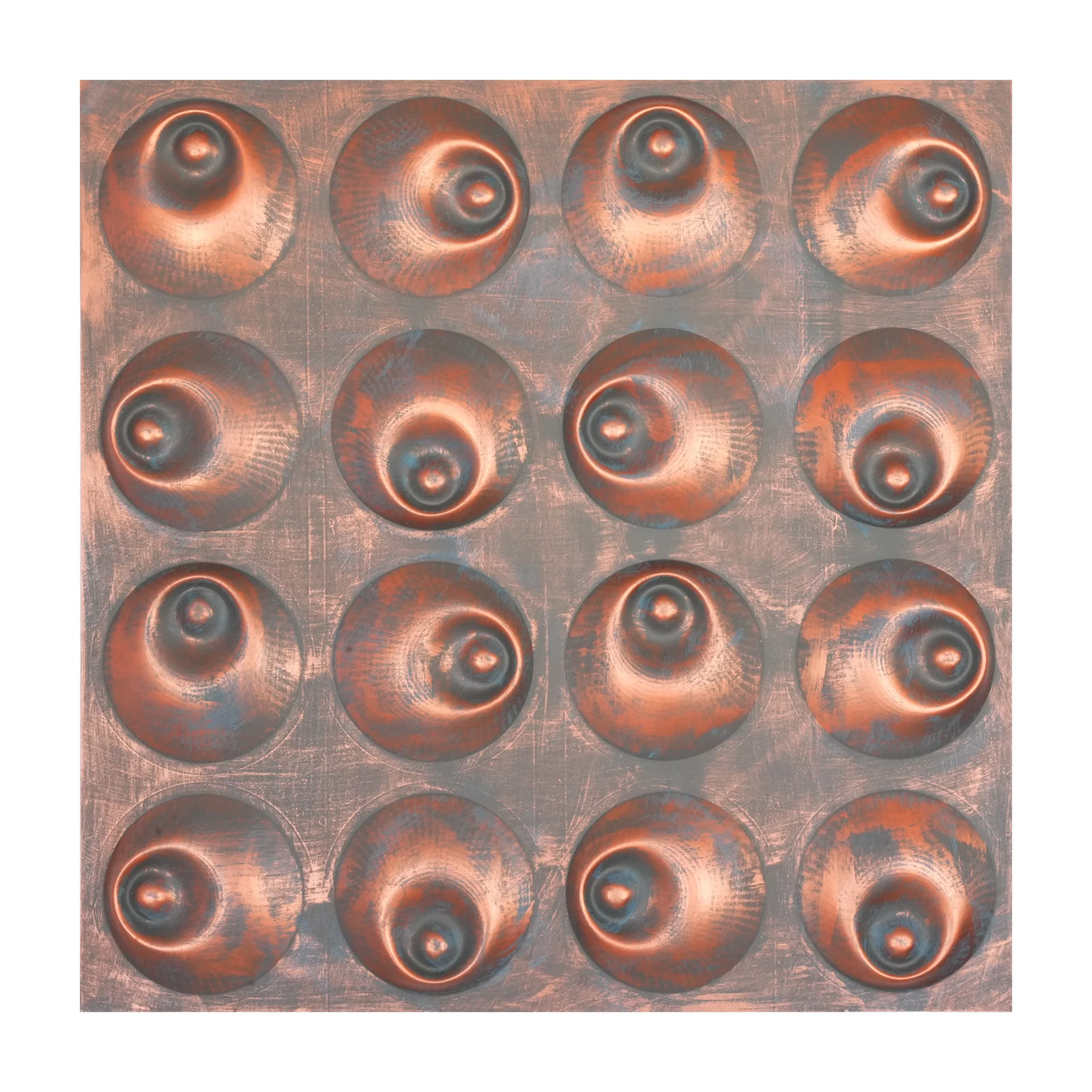 Decorative Ceiling Tile Suspended Wall Panels Easy to Install PVC Panels PLM102 Rustic copper