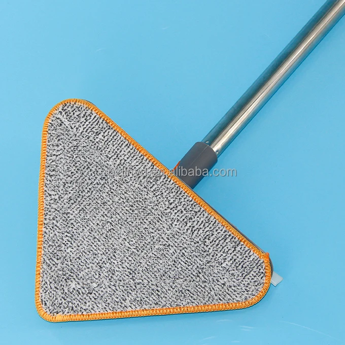 Швабра для окон двойного назначения с регулируемой ручкой, утолщенная, Влажная и сухая, треугольная вращающаяся швабра, новый дизайн