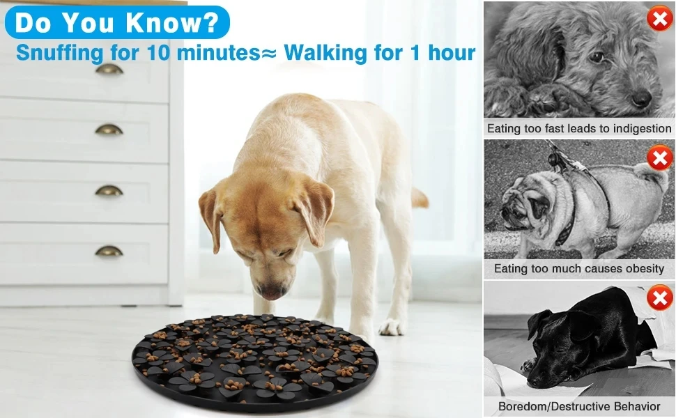 Large Snuffle Mat Dog Licking Mat Slow Feeder Dog Bowls Snuffle Lick