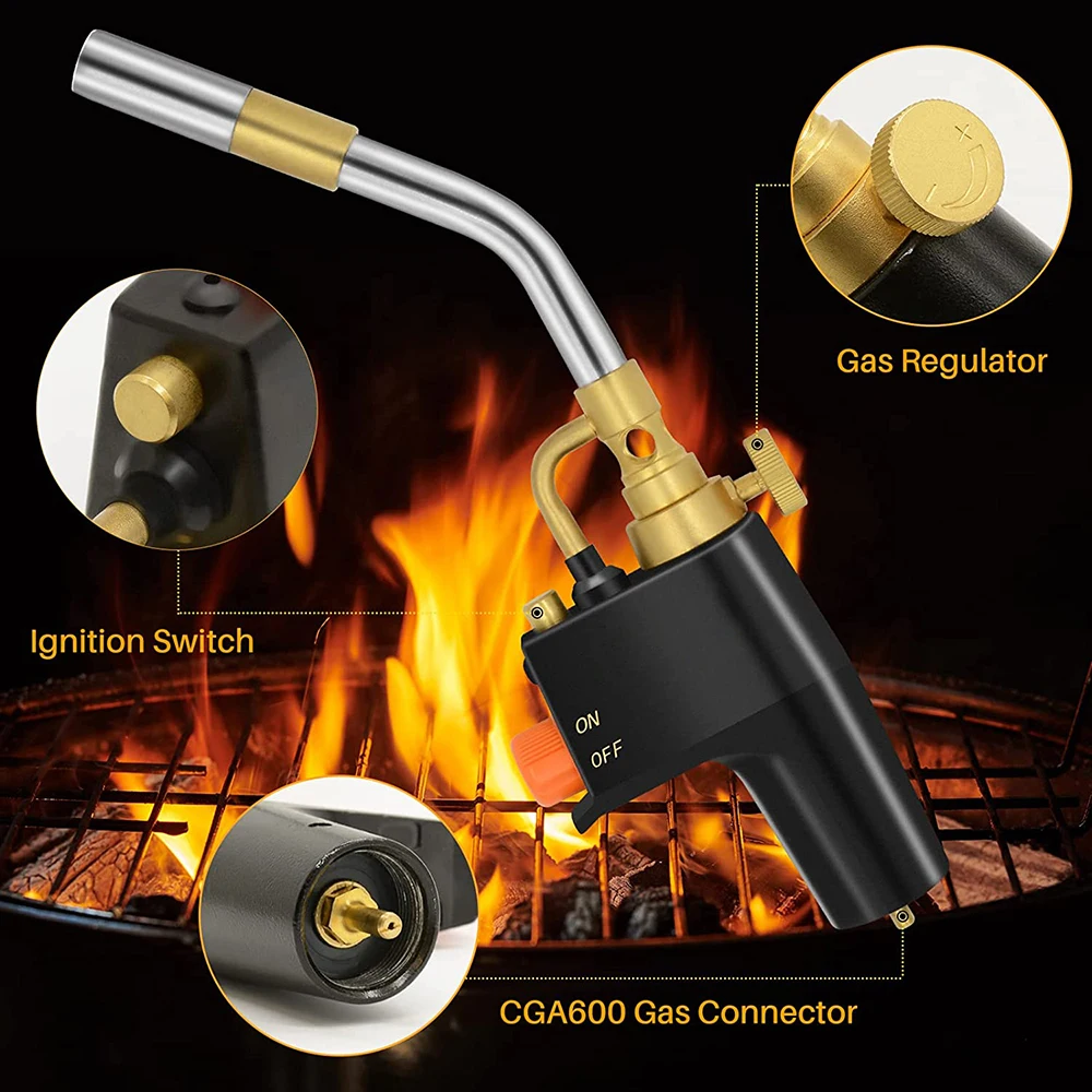High Intensity Adjustable Propane Torch Head, GJ-8000 Trigger