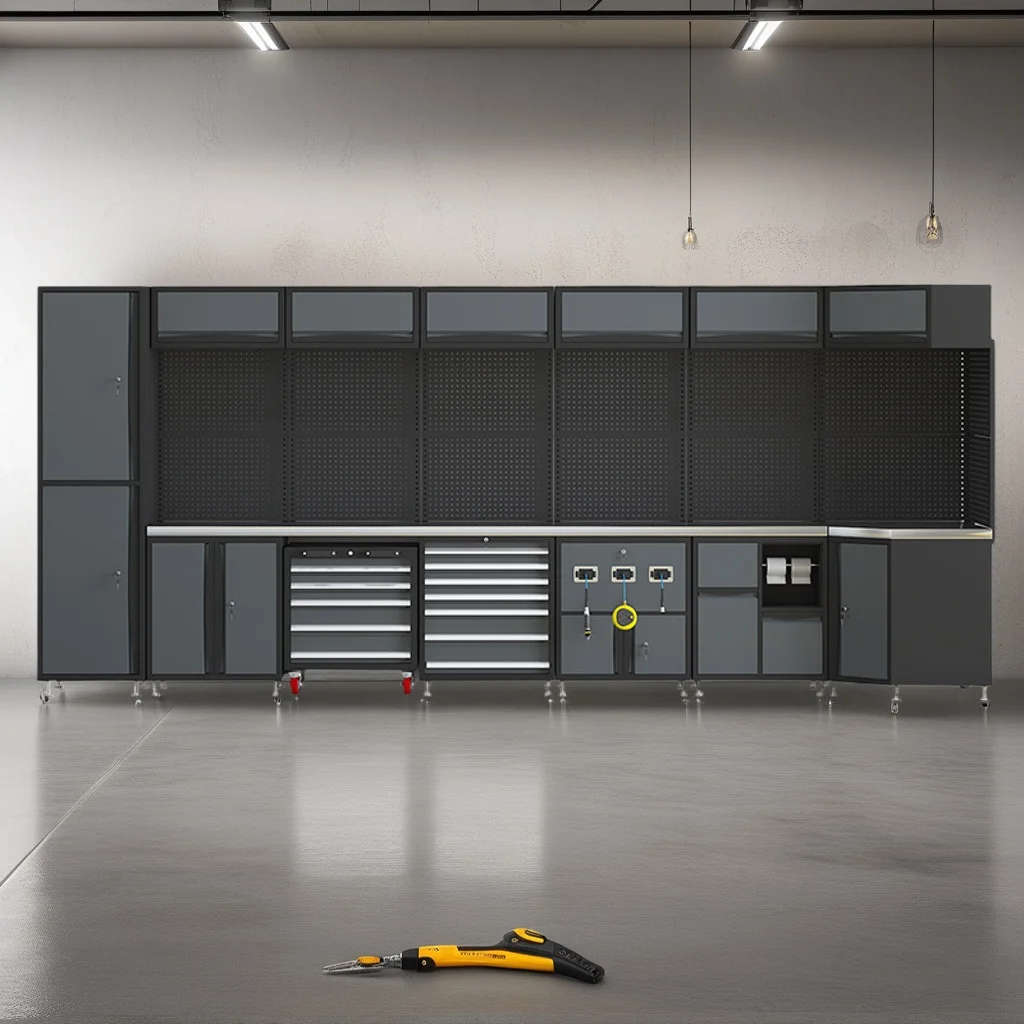 Heavy Duty Modular Tool Cabinet with Drawers for Workshop Garage and Repair Shop Use