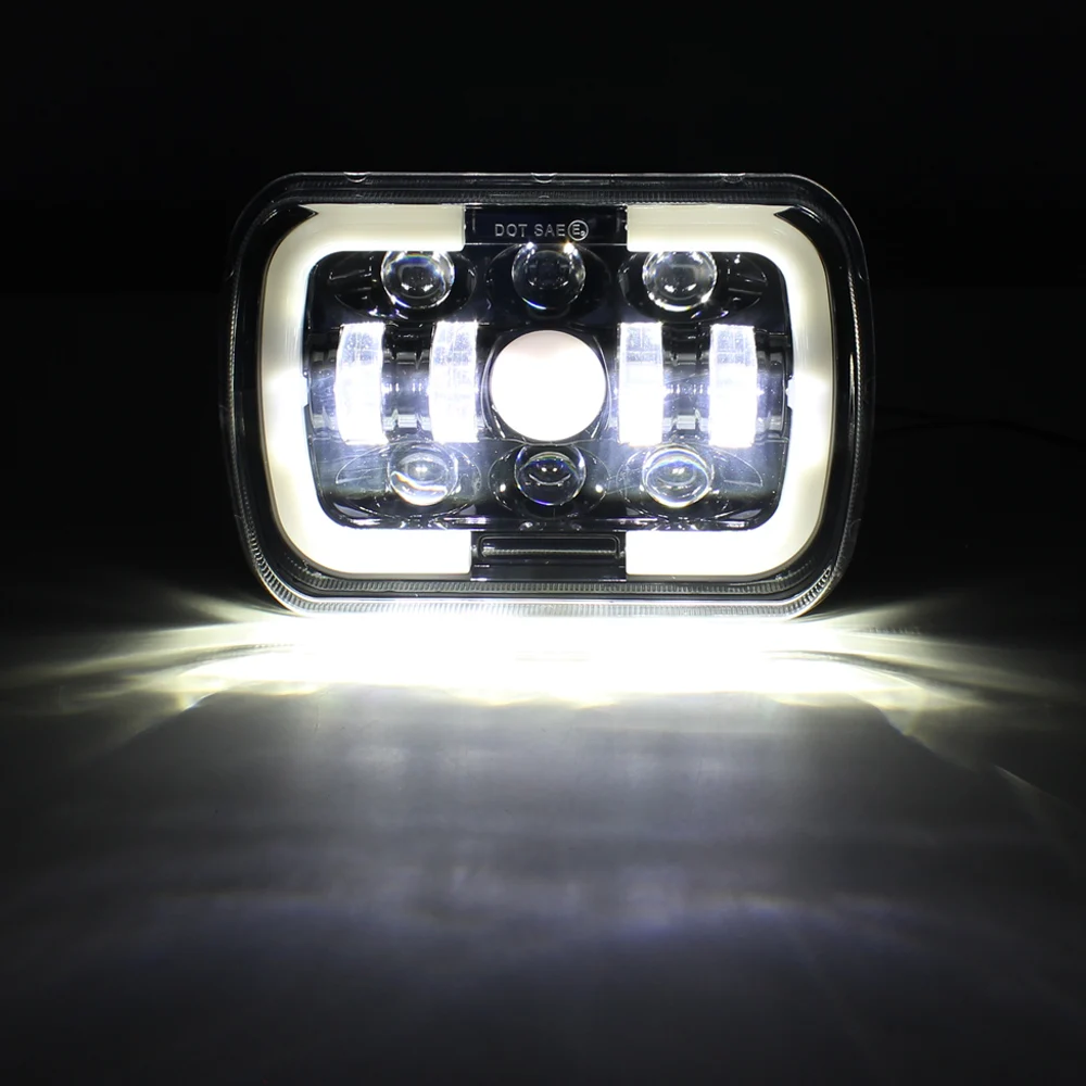 赤い悪魔の目LEDプロジェクターヘッドライトピックアップ