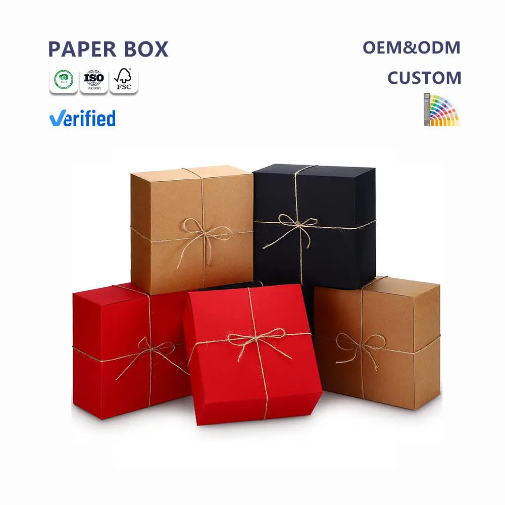 Artistic Watercolor Print Paper Gift Box With Custom Color Assorted for Custom Design Handicraft Gift Packaging Box