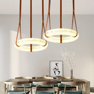 Modern Simple Marble Chandelier Pendant Light for Creative Lighting Lamps in Restaurant Study Teahouse Hotel Villa