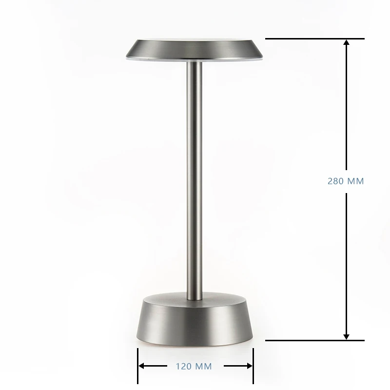 Nordic Cordless Lamp Table Design Hotel Restaurant Metal Rechargeable Led Table Lamp with Charging Base