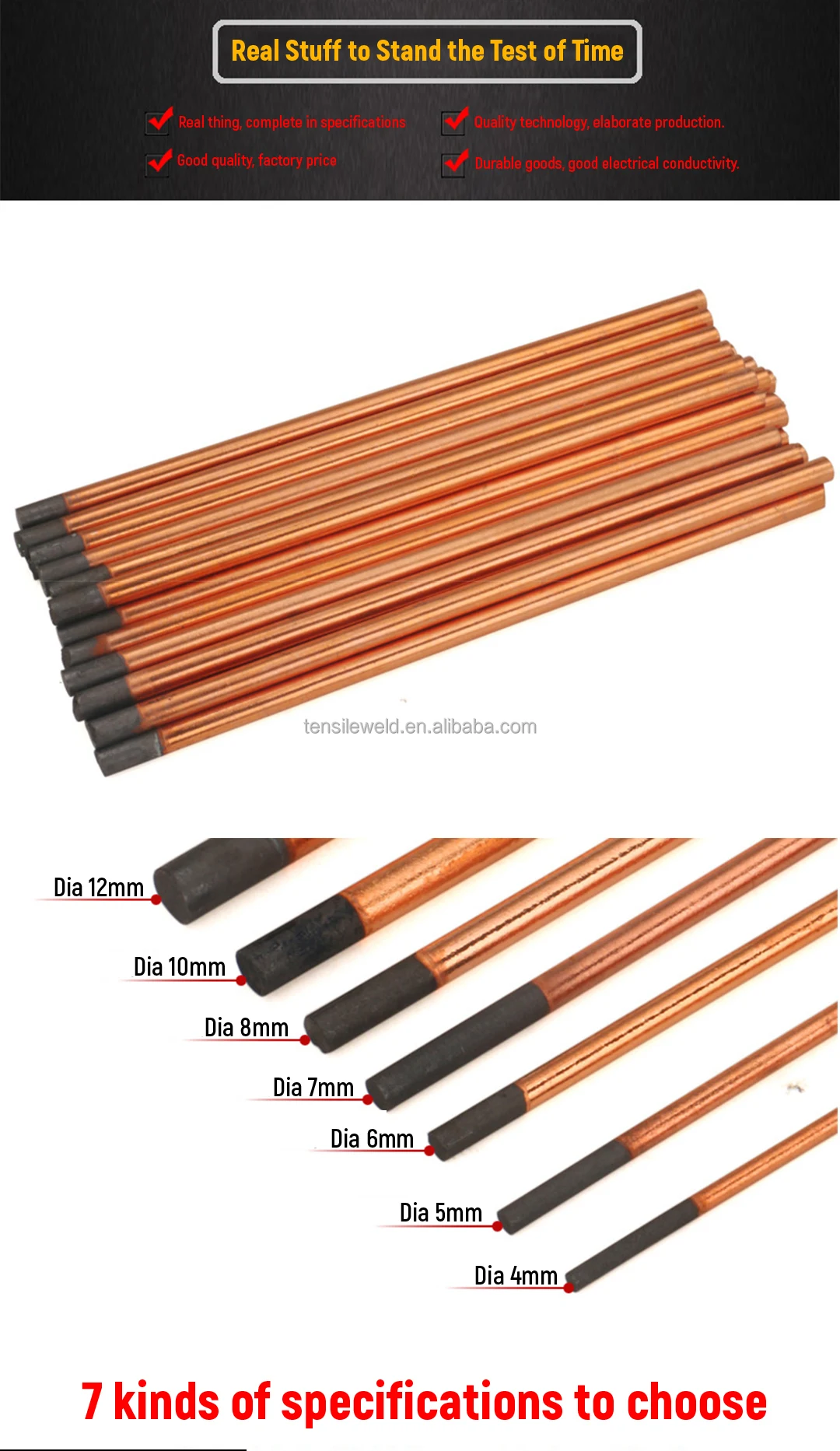 BAGUETTE TIG,6mm--5 Tiges De Gougeage En Carbone à Air, Arc