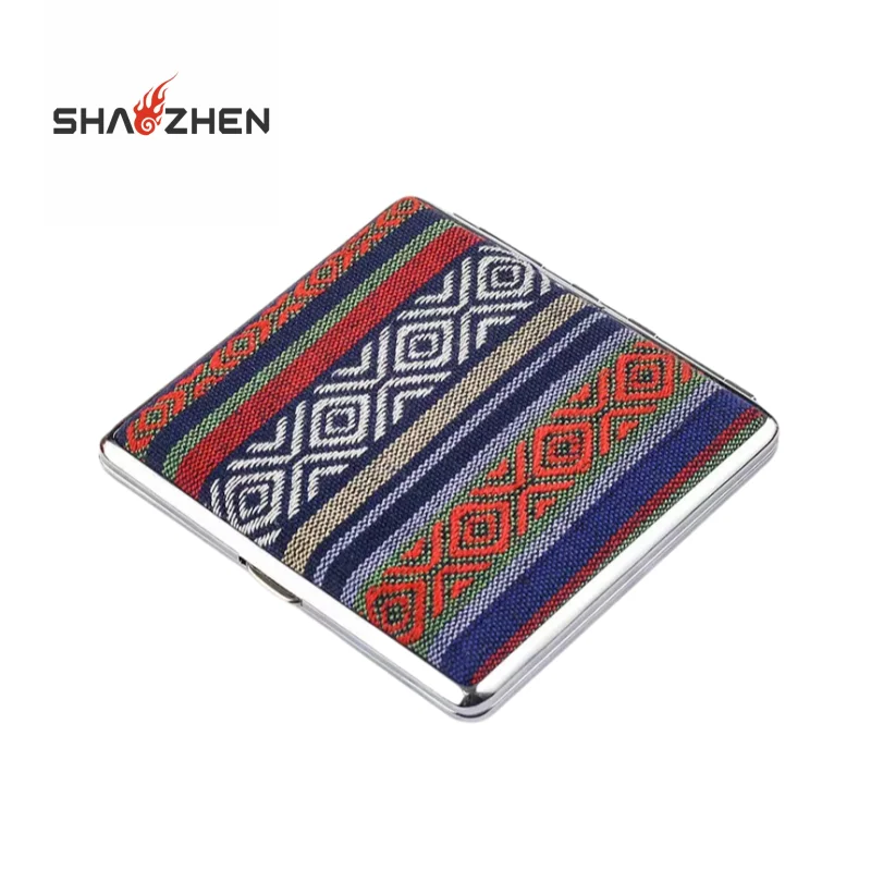 Hot Selling Luxury Pocket Fabric Cigarette Case Custom Logo Portable and  Waterproof 20pcs Cigarettes Storage Case Wholesale