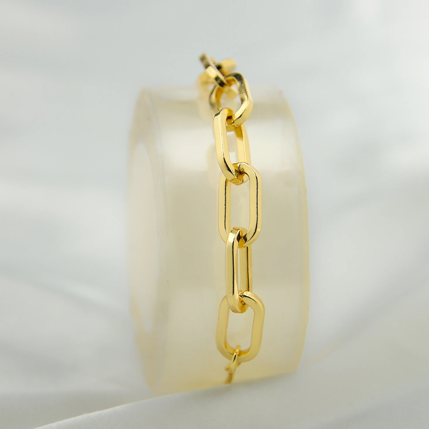New Arrivals Link Chain Bracelet 18K Gold Plated Bracelet Women Adjustable Chain Bracelet for Gift