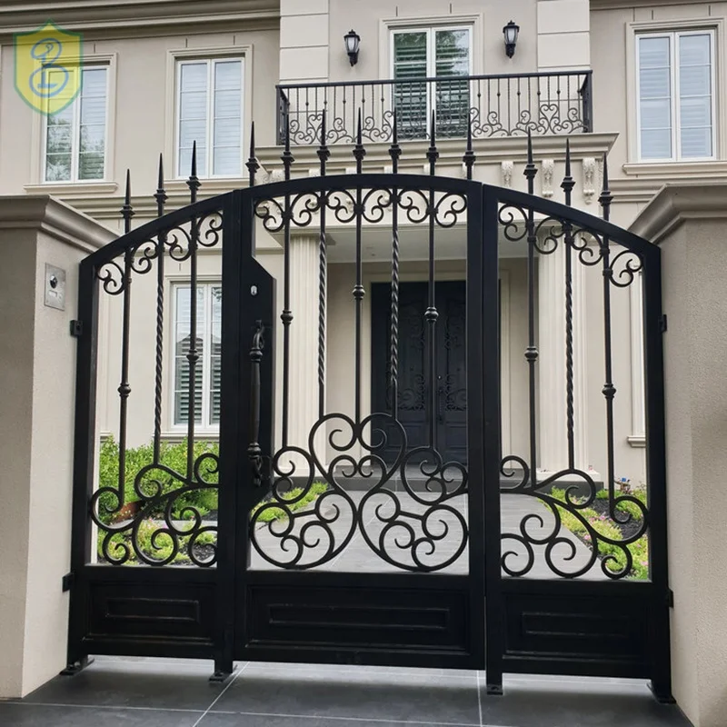 Modern Wrought Iron Fancy Gate Boundary Wall Gate Design From China Manufacturer