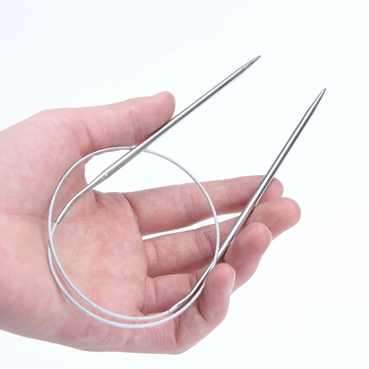 .5-10mm Stainless Steel Circular Knitting Needles Crochet Needles For Set of Knitting hooks DIY Weaving Pins Needle Craft Tools