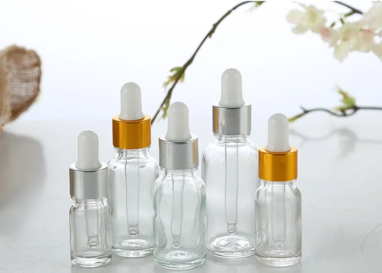 Custom 5ml100ml Small Round Empty Clear Amber Essential Oil Glass