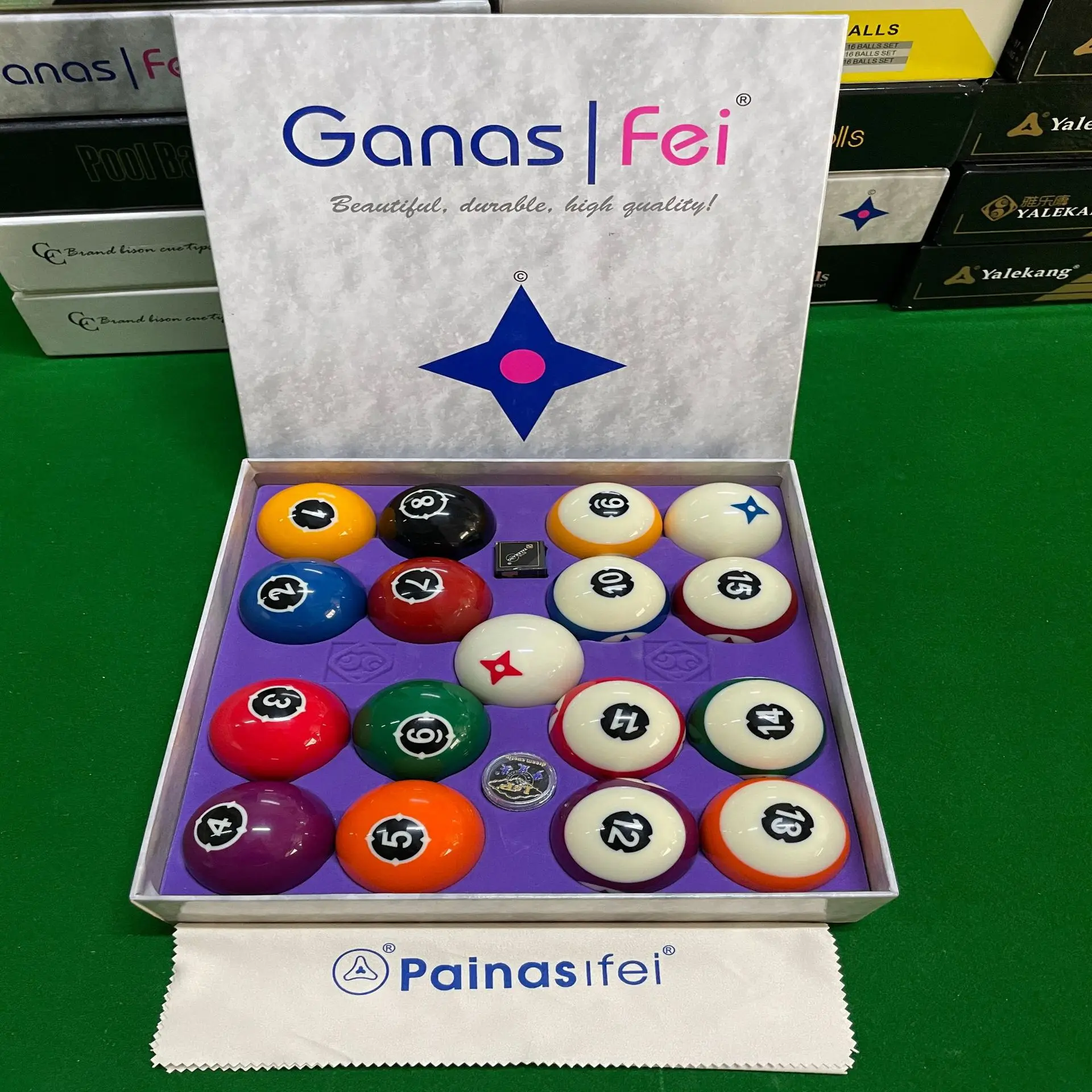 Hot Selling 16A Resin TV Crystal Pool Balls - 57mm Set