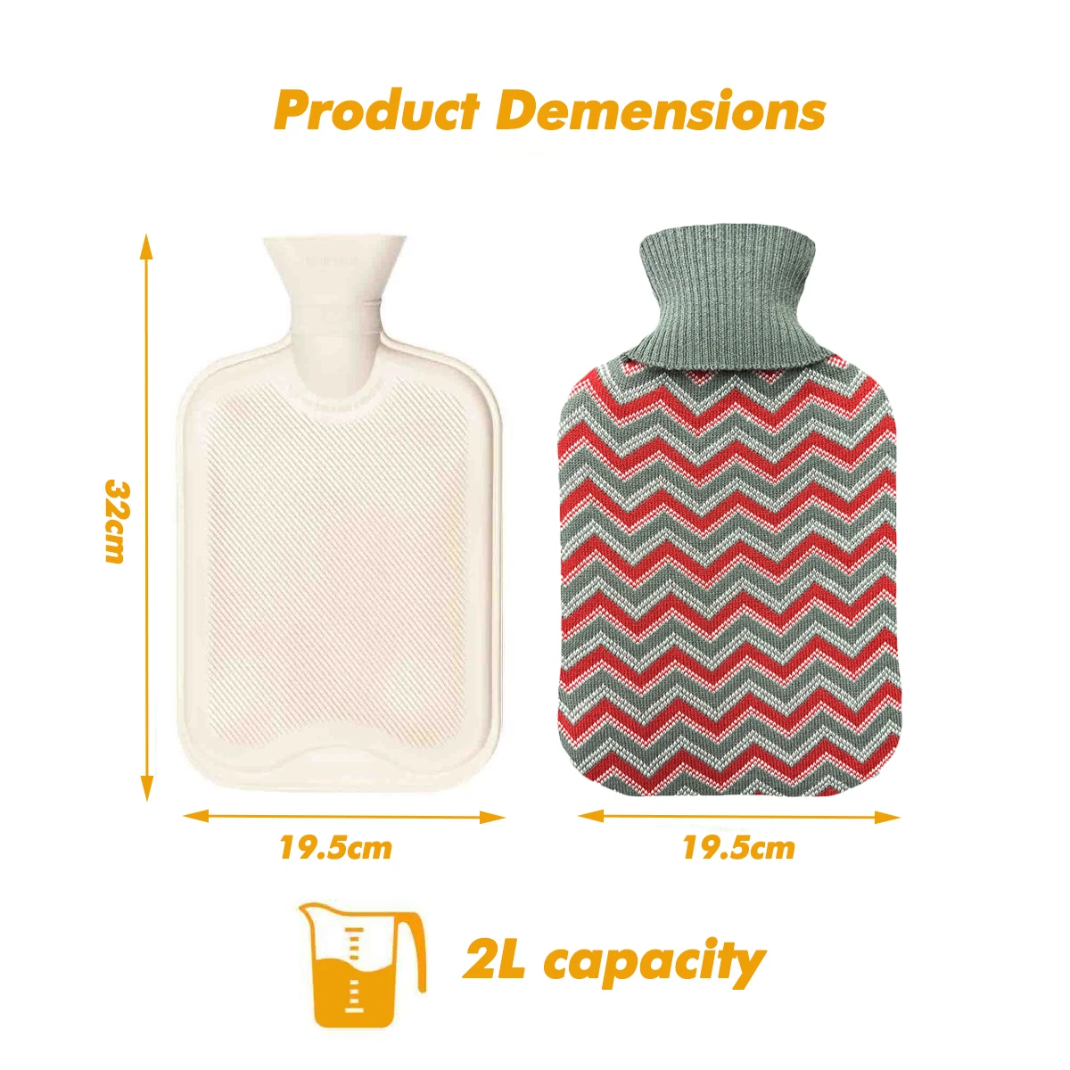 product-750-750 factory 500ml /1000ml / 2000ml small large rubber hand warmer hot water bottle warming bag knitted covers