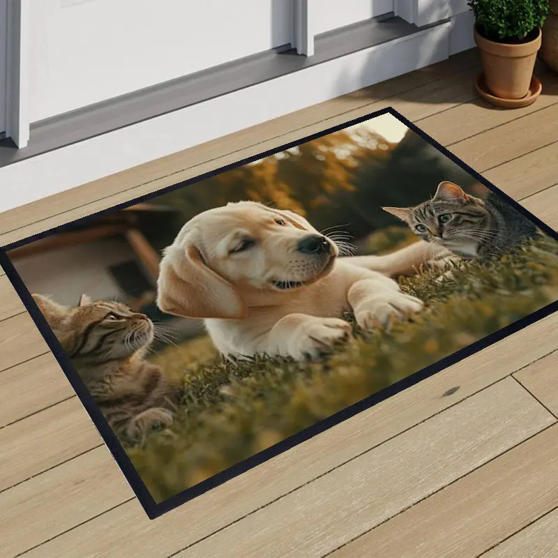 Front Welcome Door Mat Pet Entrance Floor Custom Carpet Logo Door Mats for Dogs