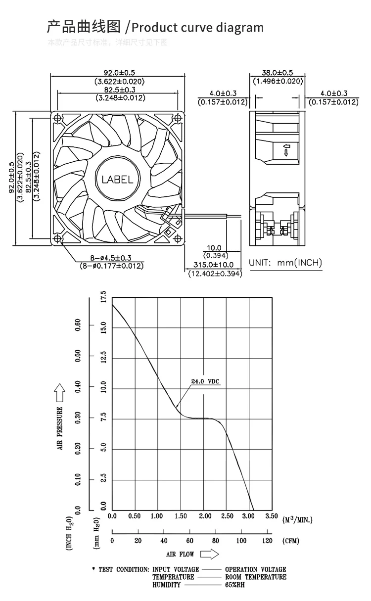 Ventilation  wind Power Cabinet  Ball bearing 92*92*38mm cooling fan Variable axial fan New fan Original  FFB0924EHE