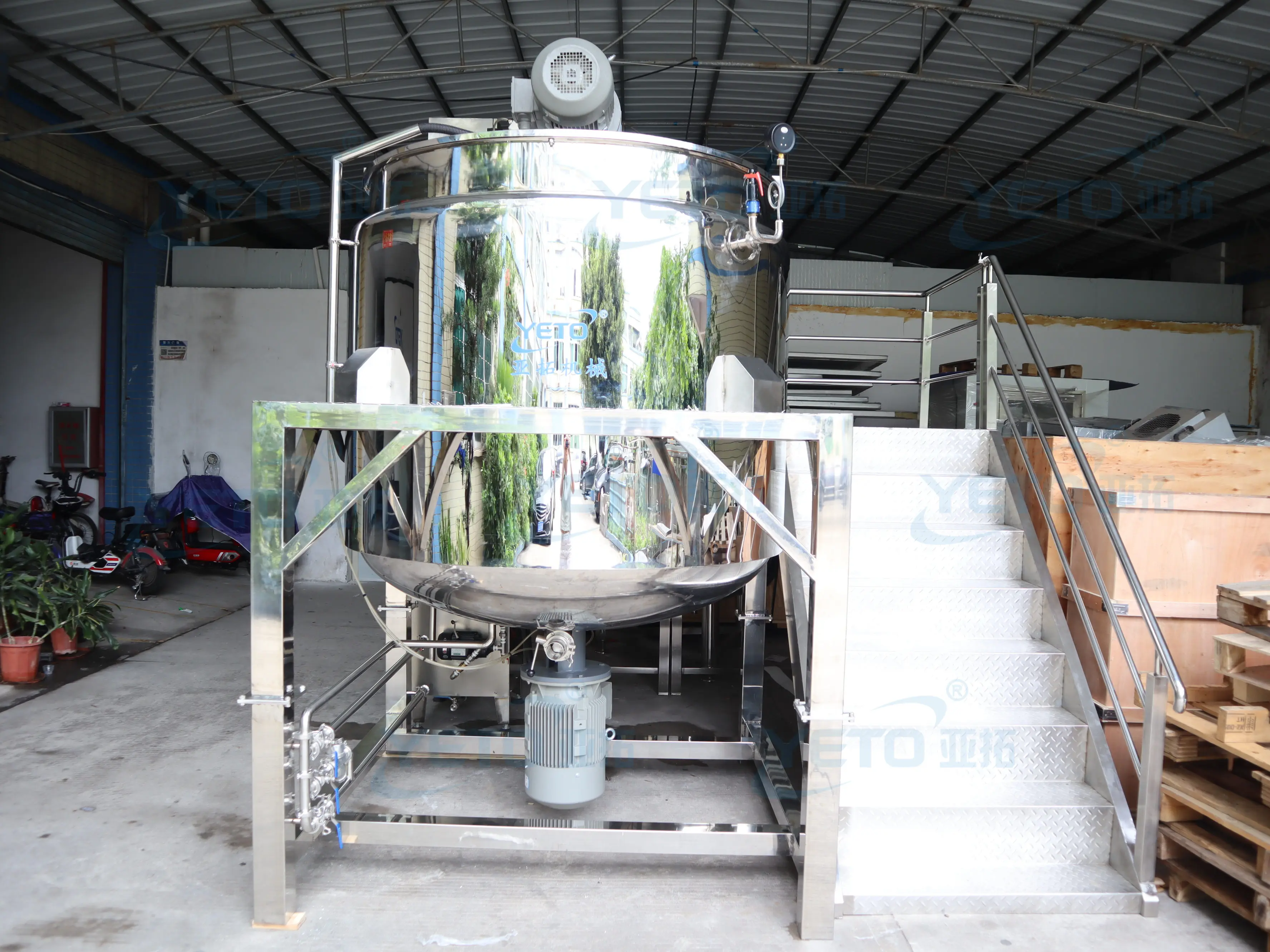 Yeto гомогенизатор смеситель из нержавеющей стали бак для изготовления лосьона тела косметическая машина