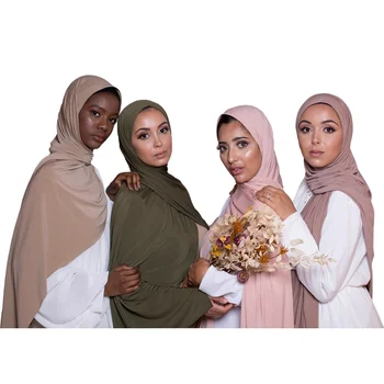 European American Hot Selling Fashion Jersey Premium Luxe Hijab High Quality Muslim Jersey Scarf