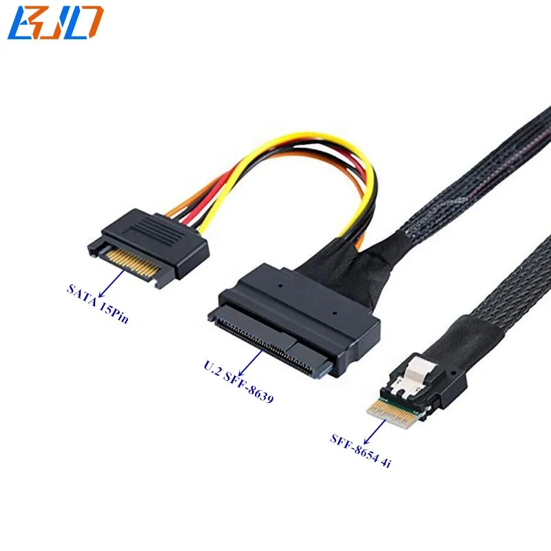 1.5 Meter Micro SATA Cables ‌SFF-8639 68 Pin U.2 Cable Extension Cable 