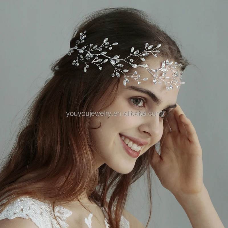Fashion Handmade Crystal Rhinestone Fancy Wedding Headdress Prom Party