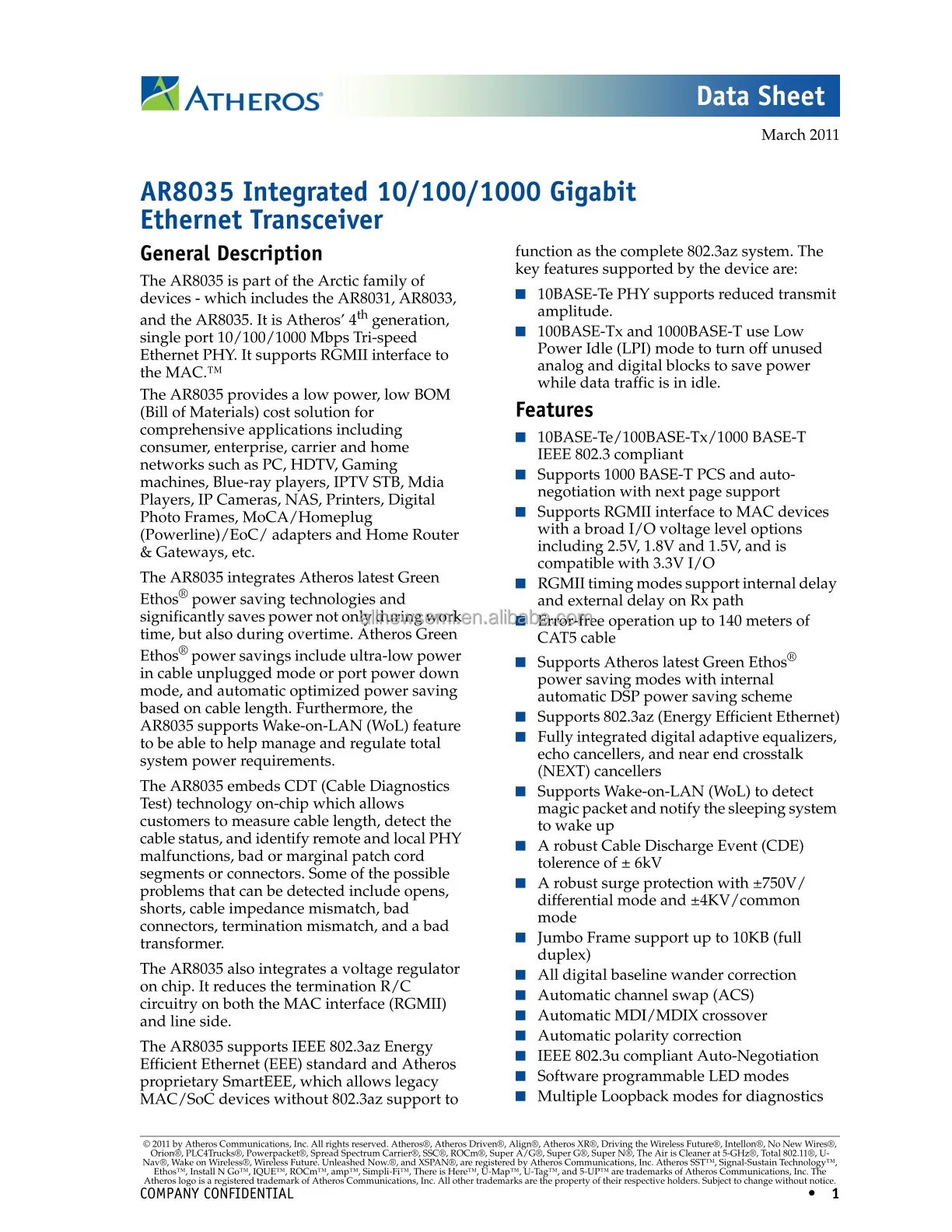 You can contact me for the best price AR8035-AL1A Telecommunication IC Network Interface Ethernet Transceiver Hot sale Original