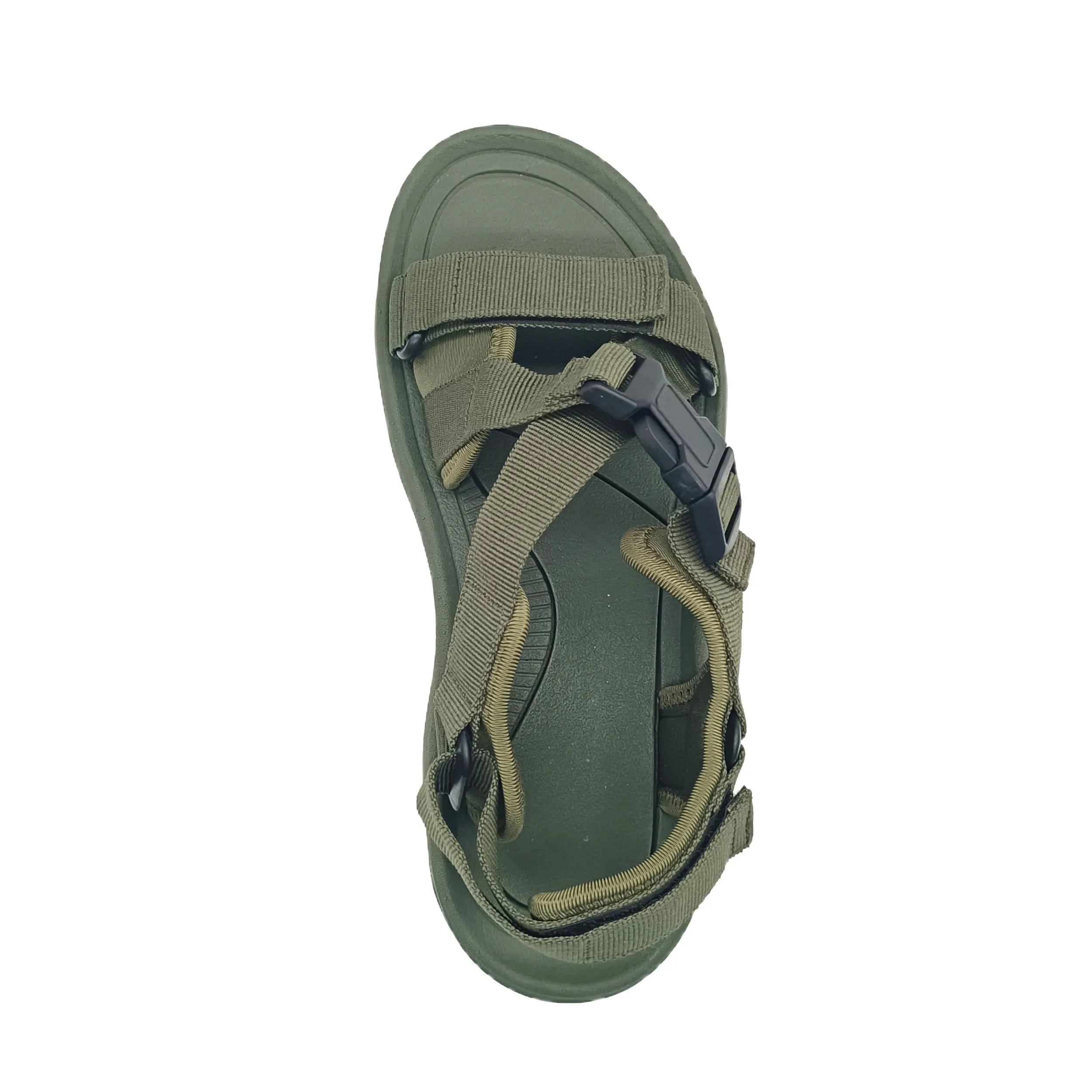 Men\'s Army Green Comfortable Athletic Hiking Sport Sandals Outdoor Beach Shoes Rubber Bottom Sole Hiking Sport Sandals - Army Green Men main image 4