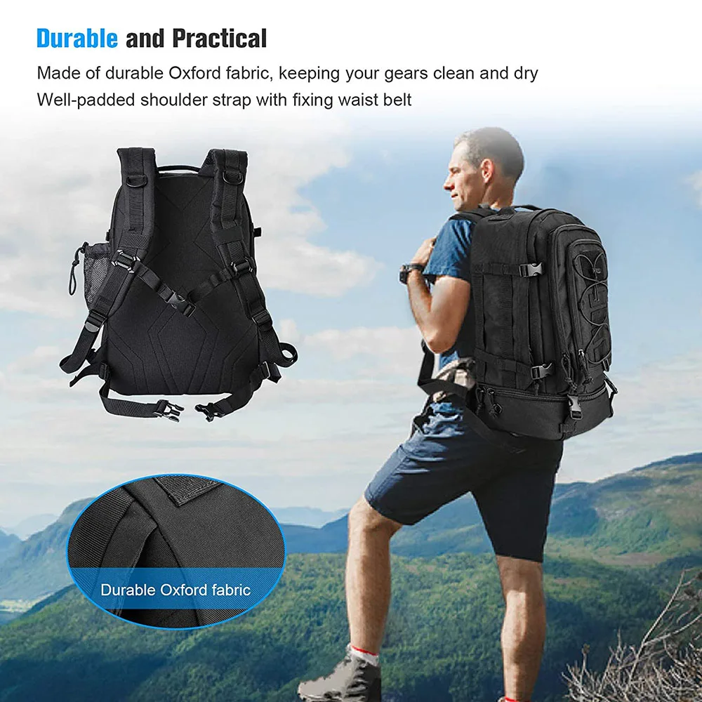 FREE SAMPLE Practical Assault Backpack High Capacity Hiking Backpack Camping Hunting Backpack Hiking Bag