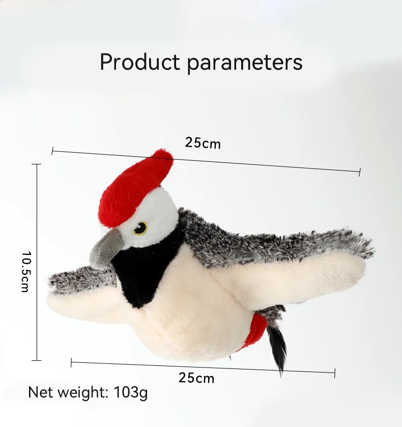 Pet Plush Toy Flapping Sound Shaking Shaking Bird Electric Cat Toy Pet Self High Simulation Fish Swinging wings Bird manufacture