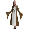 Khaki skirt with tie-up details