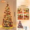 Árbol de Navidad plegable preiluminado con efecto nevado de 1,5 m
