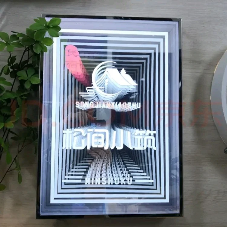 Горячая Распродажа 2022 умное 3d настенное зеркало вывеска для гостиной индивидуальное светодиодное