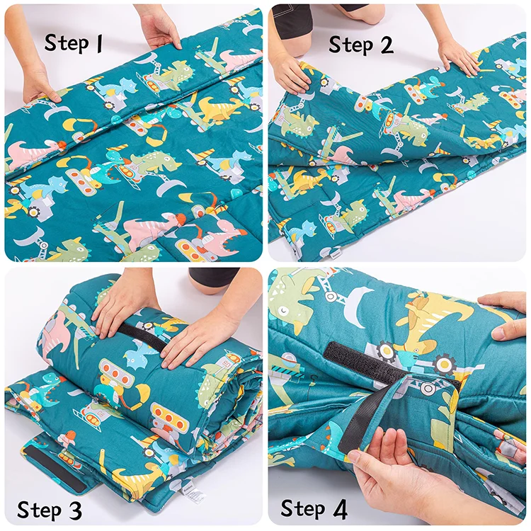 Daycare Kids Nap Mat With Removable Pillow Preschool Kindergarten 3d