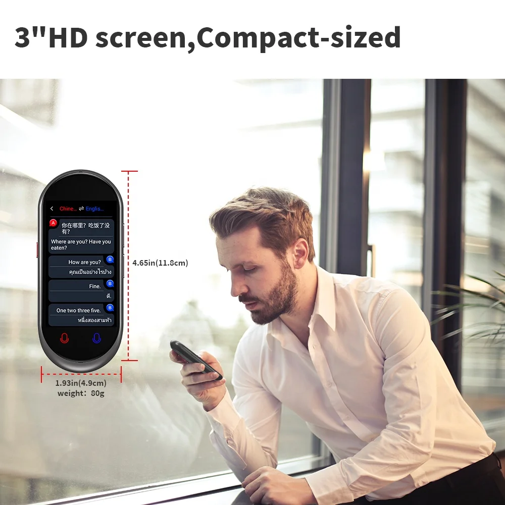 VORMOR Z8 Offline Voice Translator: 137 Languages, Wi-Fi, Touch