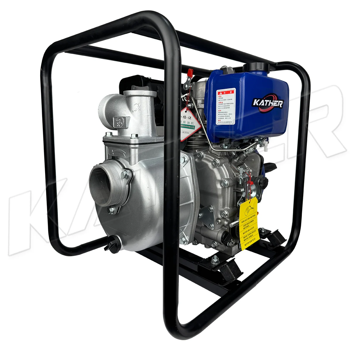 KATHER 5hp 9hp 10hp 13hp Seoladh Pumpe Uisce Inneall Diosóil Seasmhach Tosaíocht Leictreach Recoil Féin-Ghreim Pumpe Uisce Glan Sreabhadh Mór