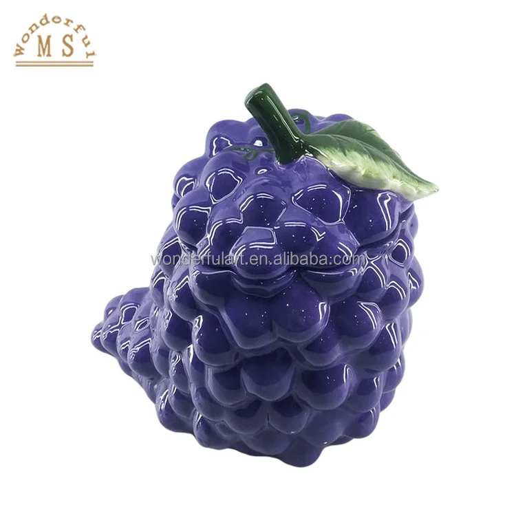 3D Fruit Ceramic candy jar Food Storage Container Spice Jar Space Kitchen Box  porcelain strawberry Pineapple  tableware