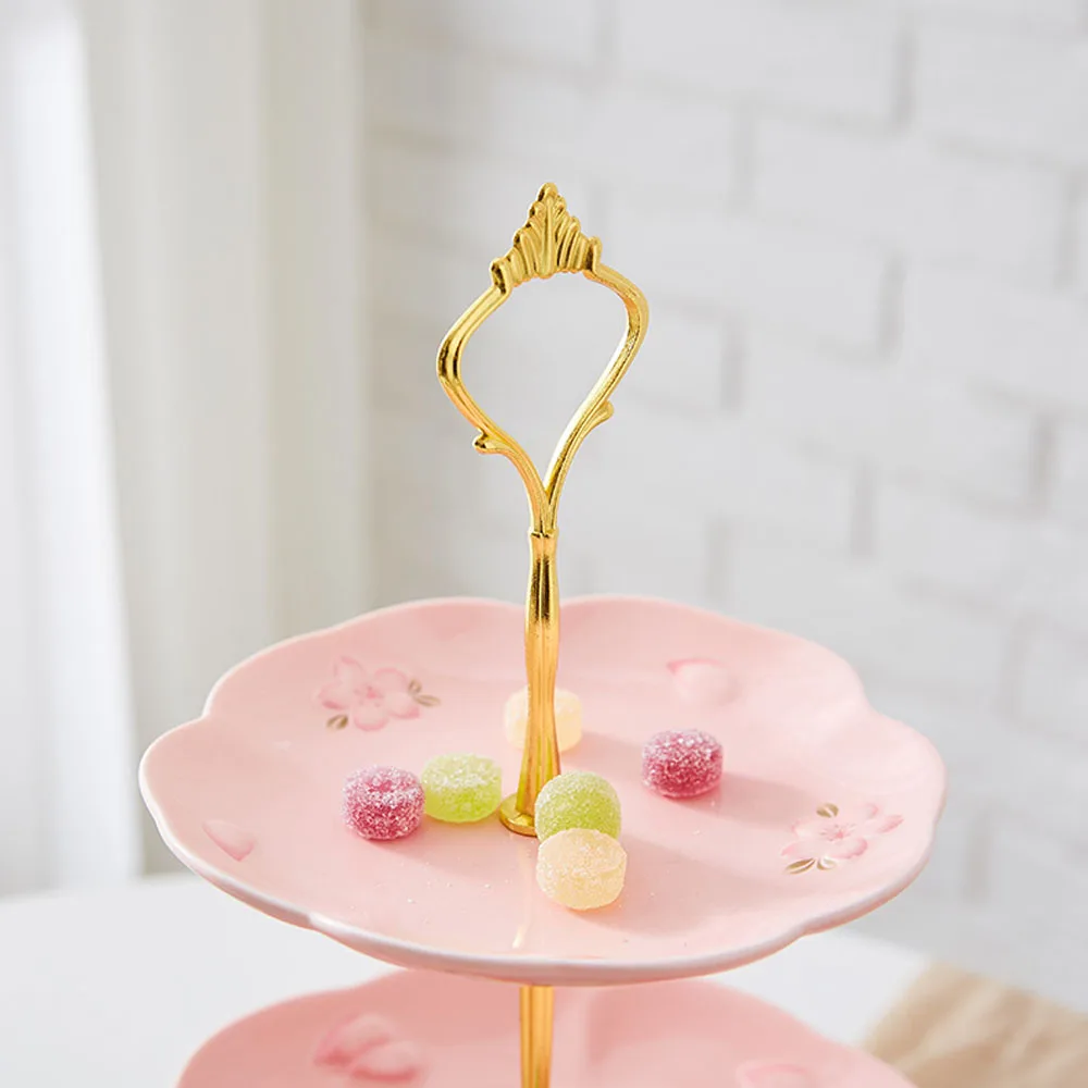 3 Tier Cake Cupcake Plate Stand Handle Hardware Fitting Holder
