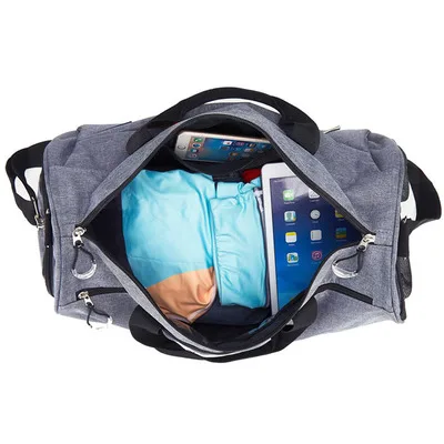 Водонепроницаемая спортивная сумка для спортзала с сухим влажным карманом отделение обуви цвет рисунком 2 шт.