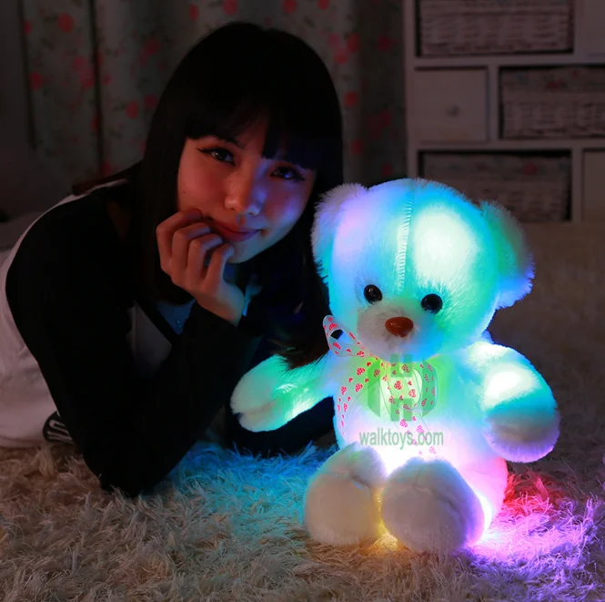 
Новый дизайн! 35 см светодиодный Мишка для подарок на день Святого Валентина, животная плюшевая игрушка с высоким качеством 