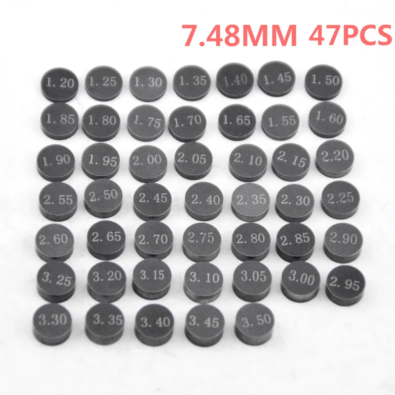 47pcs Motorcycle Valve Shim Kit for Kawasaki KL250 & More