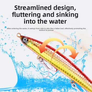 120mm Stainless Steel Submersible Pencil Lure Mino Ultra-Long Casting Weight Transfer System Vibrating Sinking – Pencil – view 5