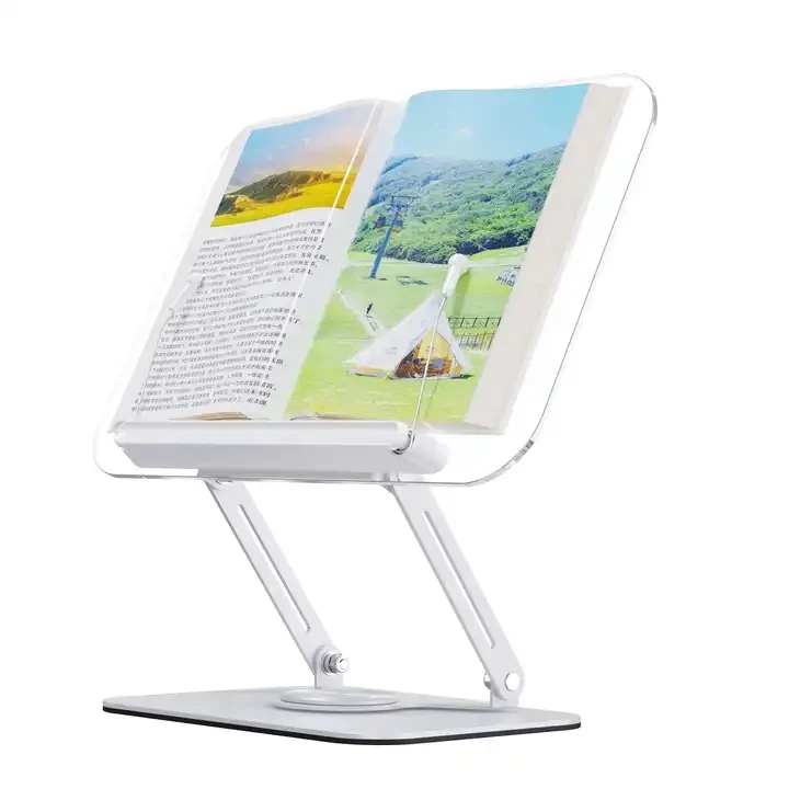 Transparent Acrylic Book Holder Lucite Open Book Display Stand Reading Book Holder for Newspaper Magazines