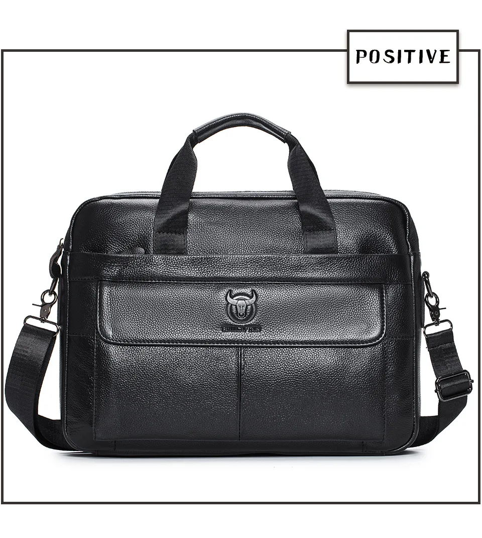 Bullcaptain Genuine Leather Laptop Bag Men Handbag Business Briefcases ...