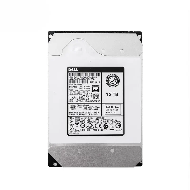 Жесткий диск для корпоративного сервера 12T HDD SAS 3 5 дюйма 7200 об/мин