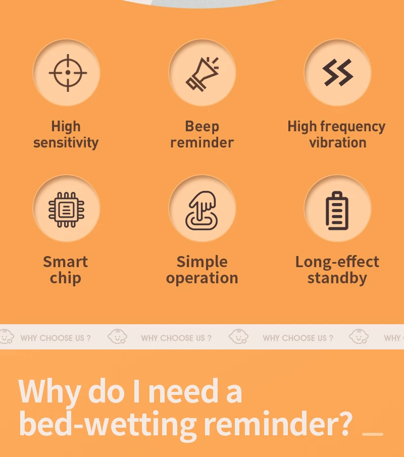 Bedwetting Enuresis Alarm With Loud Sound And Strong Vibration For Boys