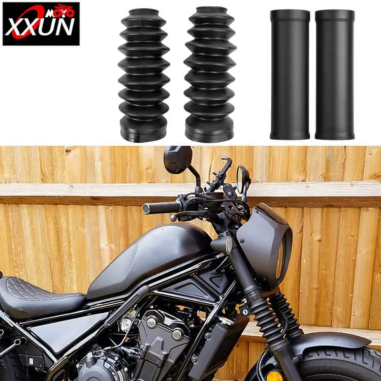 XXUN Motorcycle Front Fork Boot Slider & Shock Absorber Cover for