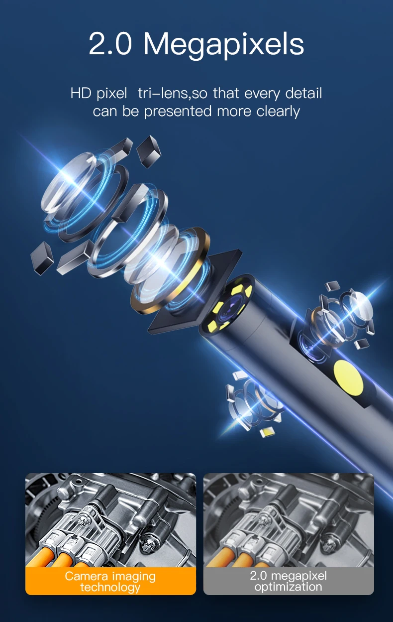 Портативный эндоскоп с ЖК-дисплеем 3 9 мм 5