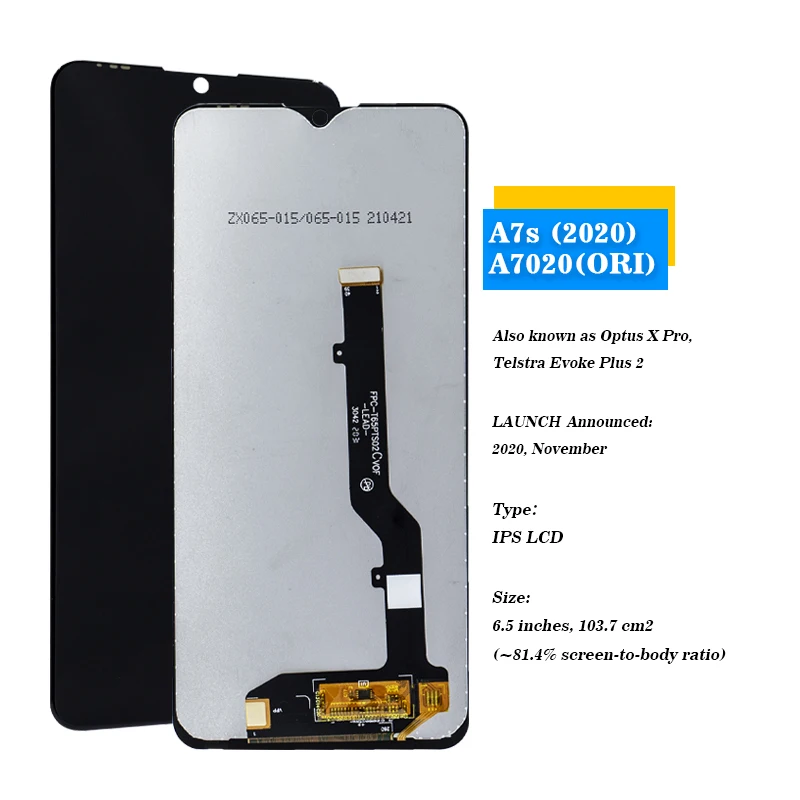 Cellphone Lcd Original Replacement Touch Screen for zte Blade A7s 2020