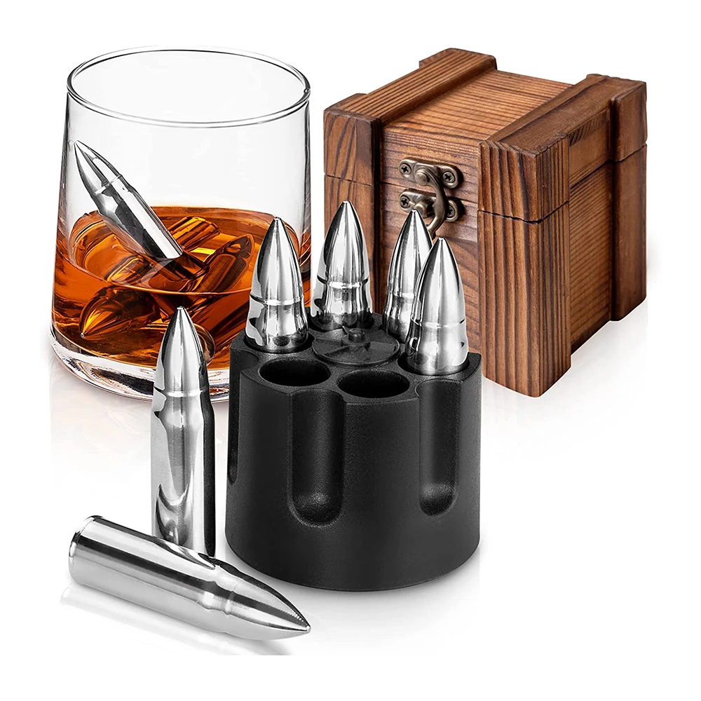 Whiskey Stone Gift Set Stone Men's Gift Set in Wooden Gift Box-Birthday