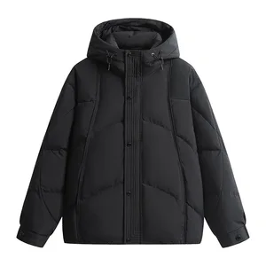 High-quality Designed Men's Down Jacket Coat for Winter Outdoor Use with Custom Logo, Waterproof and Windproof