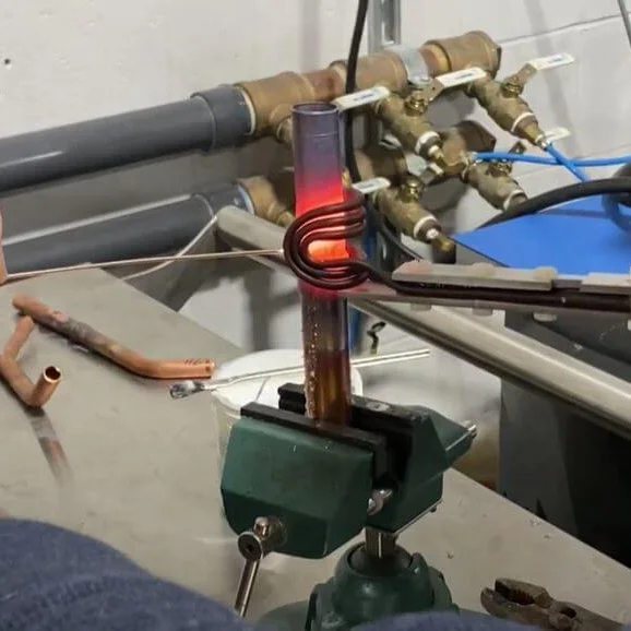 Портативный Ручной Индукционный Нагреватель пайки машина для медной трубы