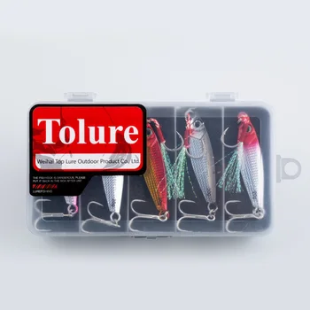 Simulation Small Fish Luminous Dragon Tooth Metal Jig Lure Long-Cast Sinking Bait Crappie Special Killer 5-Piece Hooks Fishing – Metal Jig – view 3